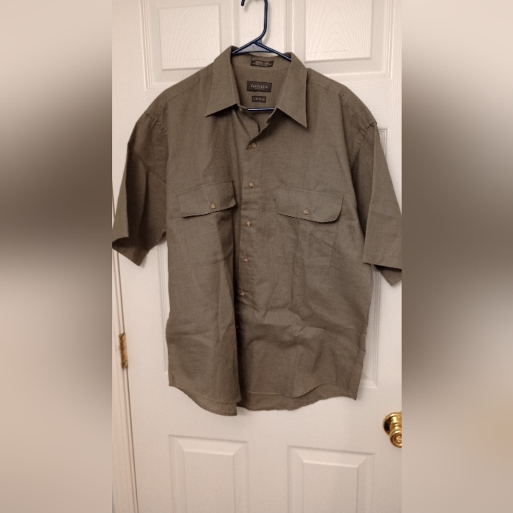 Van Heusen Classic Gray Safari Dress Shirt